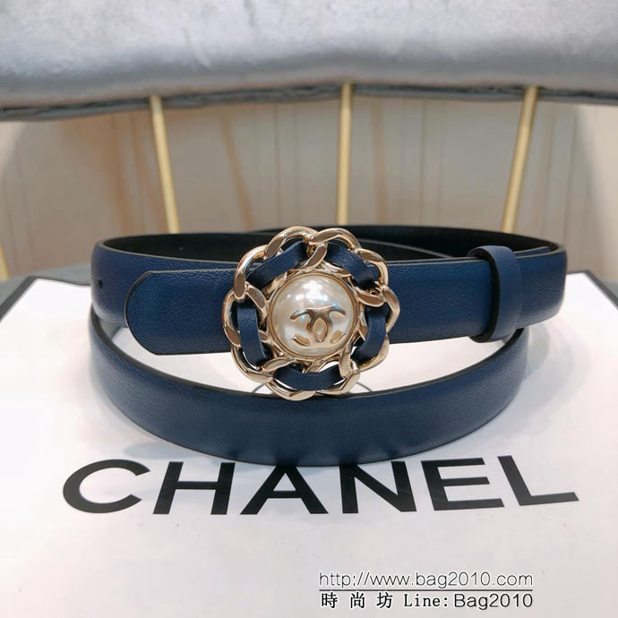 CHANEL香奈兒 18新款 20MM精品 進口光滑優雅牛皮小妖帶 CC穿皮鏈條經典銅扣  xfp1046